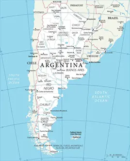 Reference Map Prints: Agentina Refernce Map