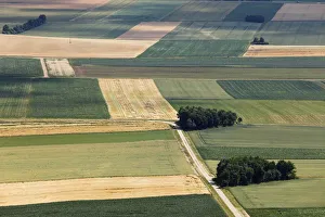 Agricultural landscape, view from Hesselberg mountain, Middle Franconia, Franconia Agricultural landscape, view from Hesselberg mountain, Middle Franconia, Franconia