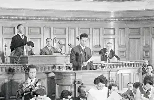 Ahmed Ben Bella Giving Speech