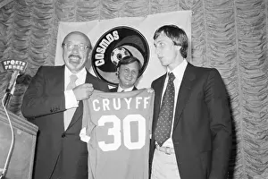 Ahmet Ertegun with Johan Cruyff