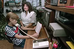 Aids Prints: Aids Victim Young Ryan White at Home with His Mother