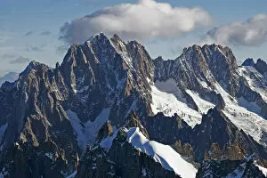 Picturesque Collection: Aiguille Verte, Aiguille du Dru, Les Droits, Mont Blanc massif, Haute-Savoie, France, Europe