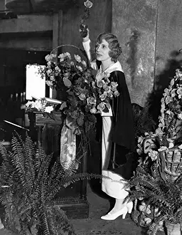 Evangelist Prints: Aimee Mcpherson At Altar Of Her Church