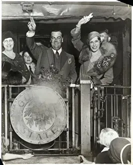 Evangelist Prints: Aimee McPherson And Husband On Train