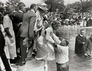 Aimee S. McPherson Baptizing