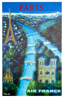 Air France Paris Poster