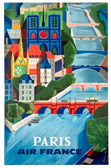 Air France Paris Poster