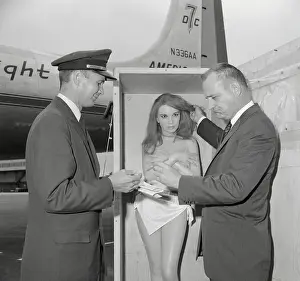 Air Freight Workers Checking Brigitte Bardot Wax Figure