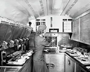 Galley Prints: Air Hostess at Work