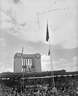 Manila Prints: Air Show over Large Attending Crowd