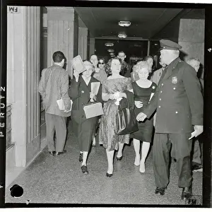 Air Raid Drill Violators Waiting at City Hall