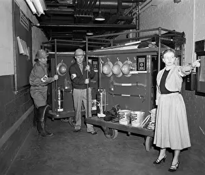 Hard Hat Prints: Air Raid Warden Directing Firefighters