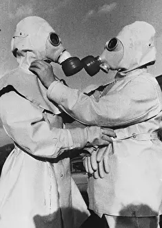 Gas Mask Prints: Air Raid Wardens in Radiation Suits