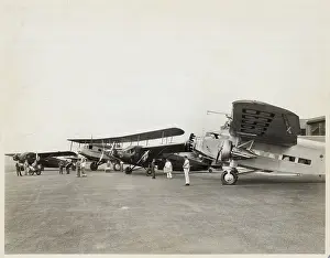 Airport Prints: Aircraft at Airport Getting Ready for Takeoff