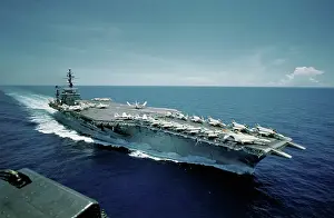 Aircraft Carrier USS Constellation at Sea