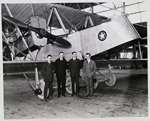 Cleveland Prints: Aircraft Executives Posing by Martin Bomber