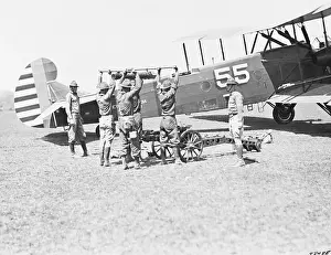 Aircraft Maintenance Men Preparing Plane for Flight