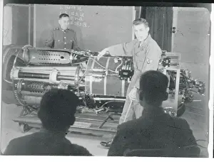 Taipei Prints: US Airman Explaining the Operation of a Jet Engine