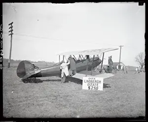 Hopewell Prints: Airplane Charging for Rides over Lindbergh Estate