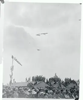 Airplane of Charles Lindbergh Flying Over England