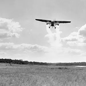 Airplane Dusting Field with DDT Pesticide