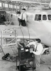 Burbank Prints: Airplane Engineers Working on the Flying Laboratory