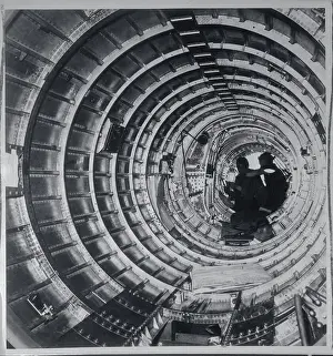 Bristol Prints: Airplane Fuselage Being Assembled