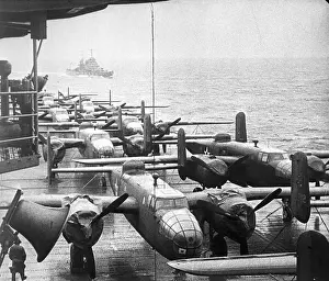 Airplanes on Ship Deck