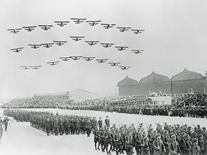 Airplanes and Soldiers During Italian Ceremony
