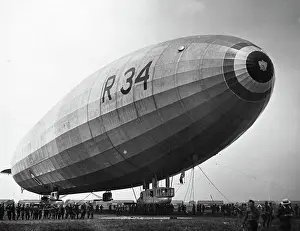 Mineola Prints: Airship After Crossing Atlantic