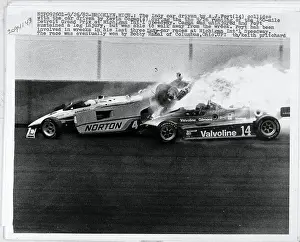 Foyt Prints: A.J. Foyt in Collision at Detroit Grand Prix