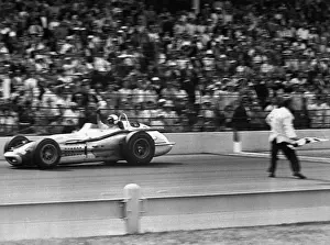 Foyt Prints: A.J. Foyt Crossing Finish Line