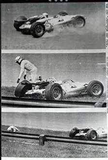 A.J. Foyt Jumping out of Burning Car