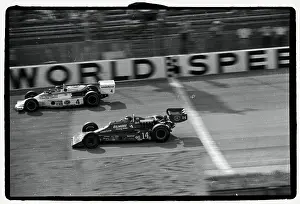 Foyt Prints: A.J. Foyt Racing Against Competitor