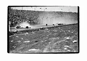 Foyt Prints: A.J. Foyt Racing Past Car Wrecks on Track