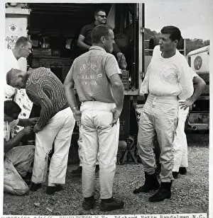 Charleston Prints: A.J. Foyt Talking While in Water Suit