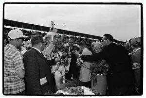 Foyt Prints: A.J. Foyt Waving to Fans After Winning Race