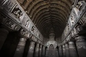 Ajanta Prints: Ajanta Caves, Ajanta, India