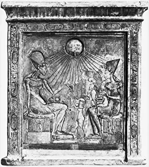 Collar Prints: Akhenaton and Nefertiti with Their Three Children