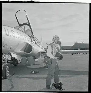 Lens Prints: Akira Sekiguchi Standing With Airplane