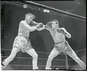 Al Andrews and Gustav Scholz in Boxing Action
