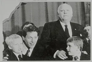 Nashville Prints: Al Gore Jr. and Son with Governor Ned McWherter and Grandson