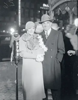Al Jolson Arriving with Wife Ruby Keeler