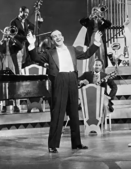 Television Still Prints: Al Jolson with Band