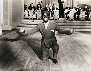 Al Jolson in Blackface Performing with Band