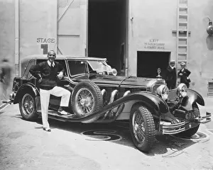 Movie Studio Prints: Al Jolson with Mercedes Roadster