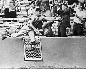 Al Kaline Trying To Catch Home Run Ball