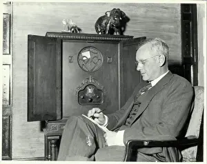 Al Landon Listening to World Series