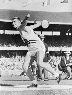 Discus Prints: Al Oerter Breaks Olympic Record