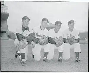 Al Rosen Sitting With Teammates